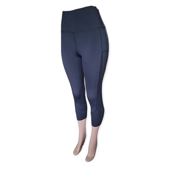 ZYIA Women's Leggings Size Medium Black Mesh Detail - Picture 4 of 11